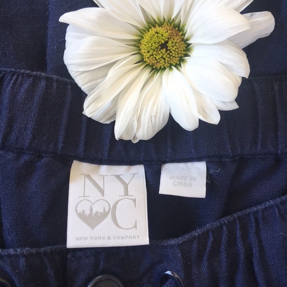 New York & Company Wide Leg Linen Pants - Picture 3 of 3